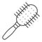 Comb thin line icon. Hairbrush vector illustration isolated on white. Hairstyle outline style design, designed for web