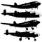 combat aircraft silhouettes