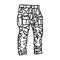Combat Army Long Pants Icon. Doodle Hand Drawn or Outline Icon Style