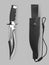 Combat knife with scabbard