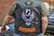 Combat Veteran Wears Leather Vest with Patches