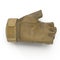 Combat yellow short finger glove on white. 3D illustration