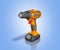 combi drill impact drill and driver 3d render on blue back