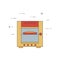 Combi oven steamer line icon.