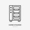 Combi steamer flat line icon. Vector outline illustration of combi oven. Black color thin linear sign for electric
