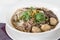 Combination Beef Noodle with beef ball, beef tripe, beef liver