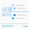 Combination, data, database, electronic, information Infographics Template for Website and Presentation. Line Blue icon