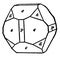 Combination of Pentagonal Dodecahedron, Cube and Octahedron vintage illustration