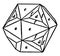 Combination of Pentagonal Dodecahedron, Dyakis-dodecahedron, and Octahedron vintage illustration