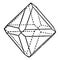Combination of Rhombic Dodecahedron and Octahedron vintage illustration