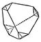 Combination of Tetrahedron and Rhombic Dodecahedron vintage illustration