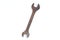 Combination Wrench Spanner old and Rust isolate on white background