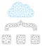 Combine Cloud Polygonal Frame Vector Mesh Illustration