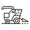 Combine harvester icon, outline style