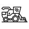 Combine harvester icon, outline style