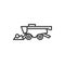 Combine harvester line icon