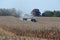 Combine Harvesting corn