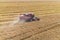 Combine Harvesting a Fall Corn Field