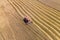 Combine Harvesting a Fall Corn Field