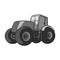 Combine harvesting .Green tractor with large wheels. Agricultural equipment for farmers.Agricultural Machinery single