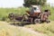 Combine wheat harvest