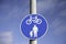 Combined cycling and walking path sign