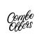 Combo offers hand written lettering.