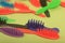 Combs on a green background