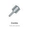 Combs outline vector icon. Thin line black combs icon, flat vector simple element illustration from editable tools and utensils