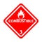 Combustible attention vector sign