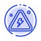 Combustible, Danger, Fire, Highly, Science Blue Dotted Line Line Icon