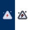 Combustible, Danger, Fire, Highly, Science  Icons. Flat and Line Filled Icon Set Vector Blue Background