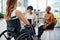 They always come up with the best ideas together. Shot of a businesswoman with disabilities sitting with colleagues in