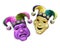 Comedy tragedy masks Mardi Gras