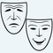 Comedy and Tragedy theatrical mask