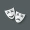 Comedy and tragedy theatrical masks