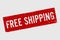 Comerce free shipping sign. Vector illustration