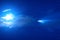 Comet asteroid bolide on a night starry sky in space fly to a star