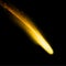 Comet on the black background. Vector