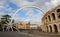 Comet that comes out of the arena di Verona in Italy