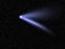 Comet HaleBopp in starry sky