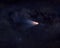 Comet in space