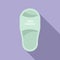 Comfort home slippers icon flat vector. Cute foot sleep