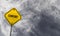 comfort - yellow sign with cloudy background