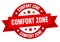 comfort zone round ribbon isolated label. comfort zone sign.
