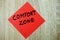 Comfort zone text written on red sticker