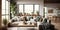 Comfortable and casual living room interior design. Generative AI