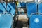 Comfortable City vehicle bus salon with places for disabled and