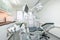 Comfortable Dental Chair Unit with Luxury Dental Chair in Dentist doctor clinic modern medical ward. Health care, medicare