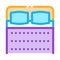 Comfortable Double Bed Icon Outline Illustration